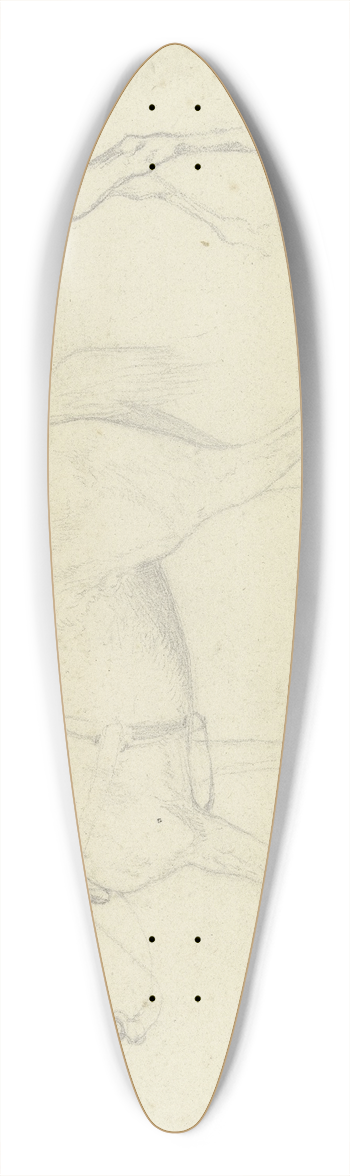 Teutwart Schmitson - Studienblatt; zwei Kutschpferde 39.3 inch art pintail longboard deck