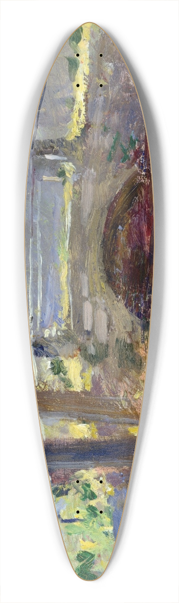 Theodore Robinson - The Bridge at Giverny 39.3 inch art pintail longboard deck