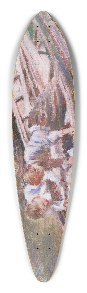 Theodore Robinson - Two in a Boat 39.3 inch art pintail longboard deck