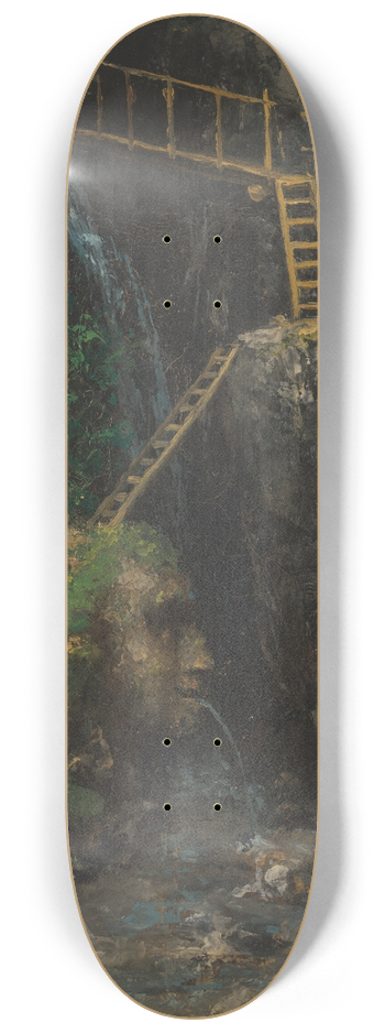 Gustave Courbet - Les Gorges des Saillon 8.25 inch art skate deck