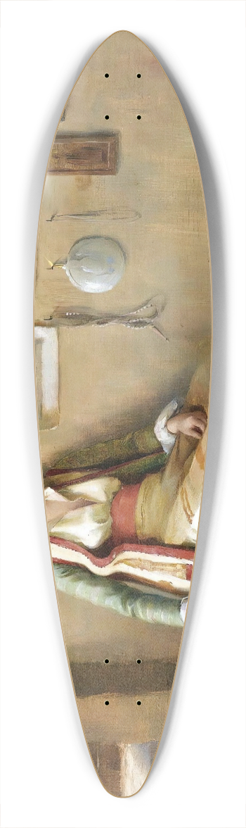 Theodoros Ralli - A Moments Rest 39.3 inch art pintail longboard deck