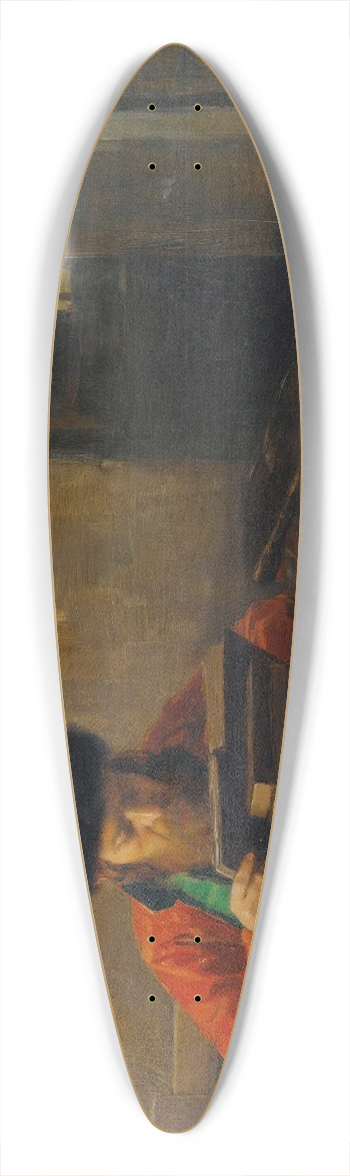 Theodoros Ralli - Reading Rabbi 39.3 inch art pintail longboard deck