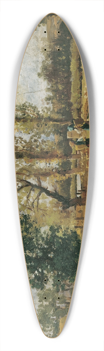 Theodor Von Hrmann - Bachlandschaft 39.3 inch art pintail longboard deck