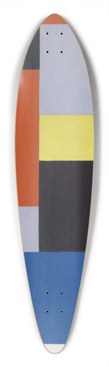 Theo van Doesburg - Composition XX 39.3 inch art pintail longboard deck