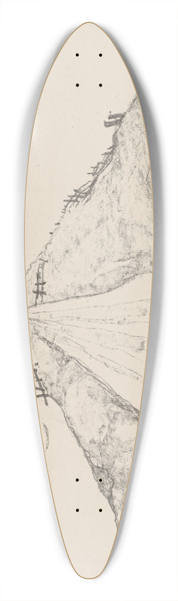 Theo van Hoytema - Dijk op Texel 39.3 inch art pintail longboard deck