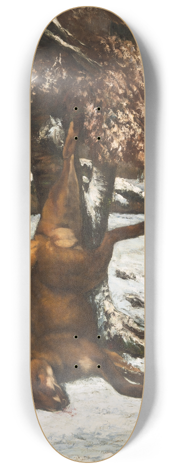 Gustave Courbet - The Dead Fox 8.25 inch art skate deck