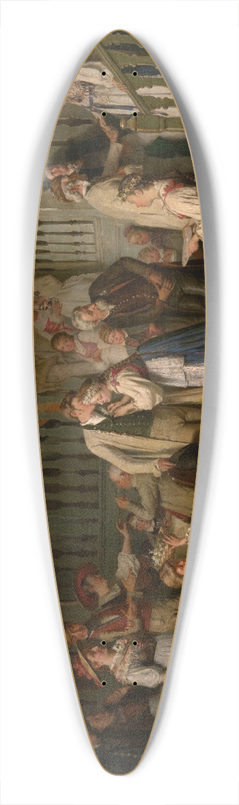 Thodore Grard - Guests at a Wedding 39.3 inch art pintail longboard deck
