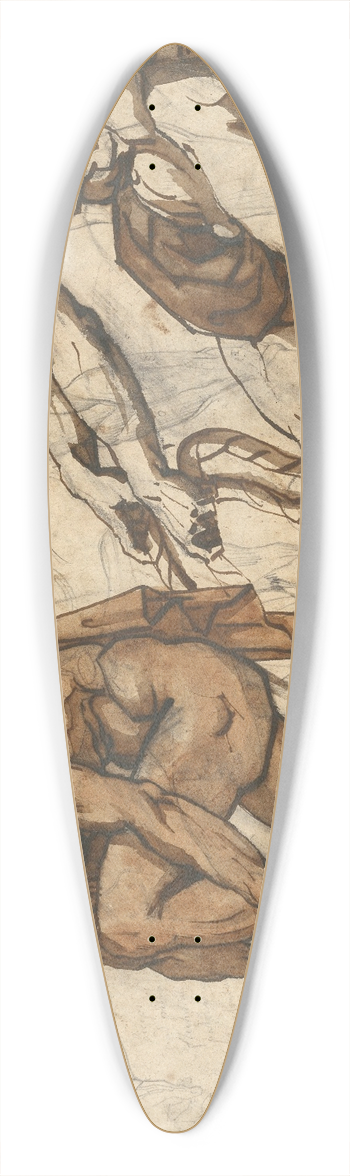 Thodore Gricault - Classical Nudes 39.3 inch art pintail longboard deck