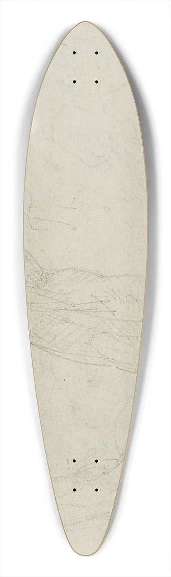 Thodore Gricault - Figure studies 39.3 inch art pintail longboard deck
