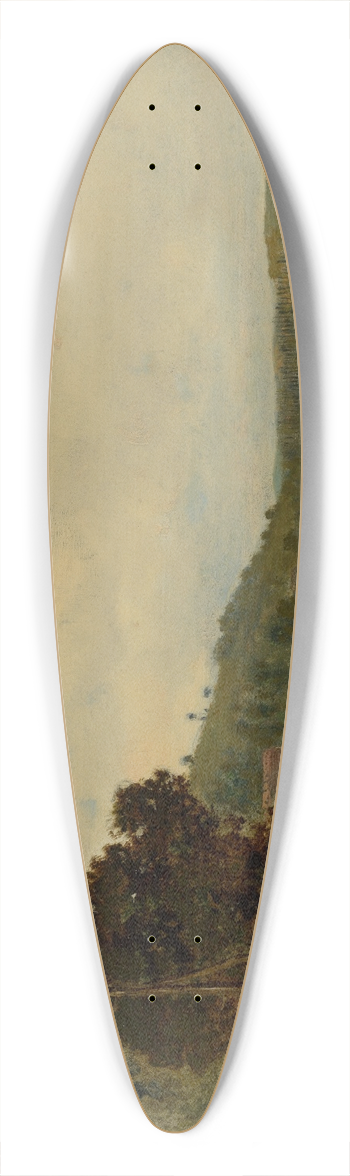 Thodore Rousseau - An Old Chapel in a Valley 39.3 inch art pintail longboard deck