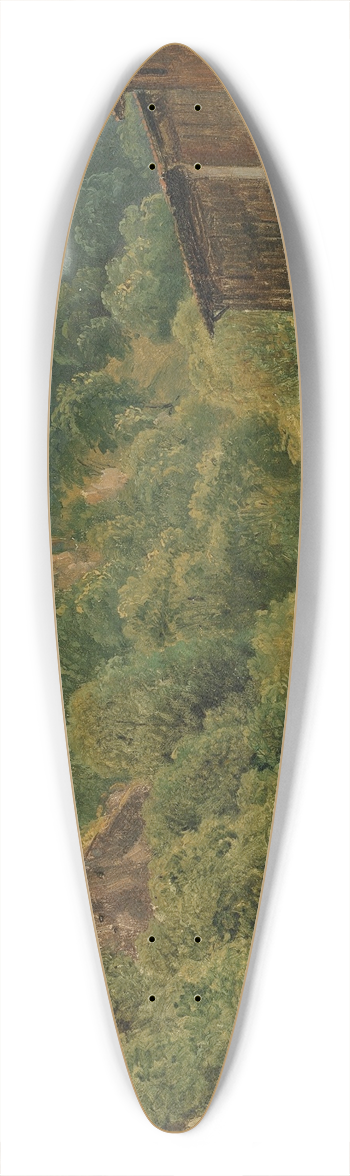 Thodore Rousseau - Paysage Dauvergne 39.3 inch art pintail longboard deck