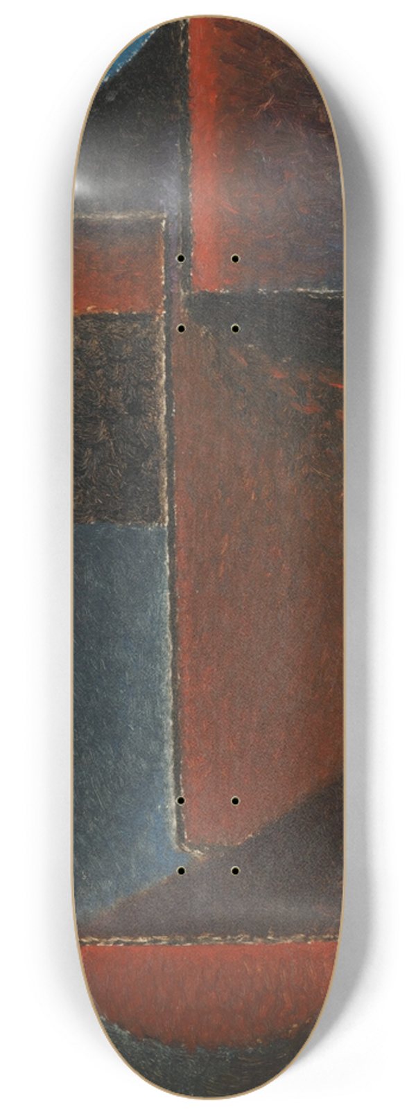 Alexej von Jawlensky - Abstrakter Kopf; Blau-Rot (Abstract Head; Blue-Red) 8.25 inch art skate deck