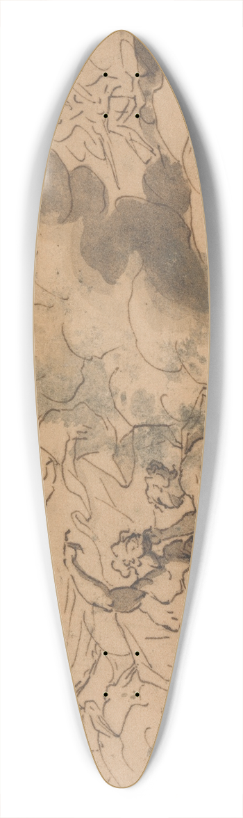 Thomas Carwitham - Illustration to Homers Iliad 39.3 inch art pintail longboard deck