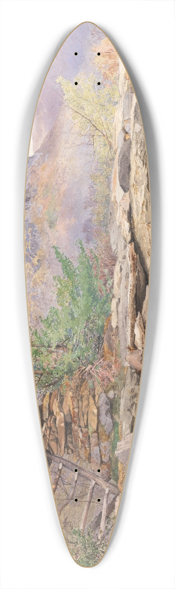 Thomas Collier - Pentre Ddu Bridge, North Wales 39.3 inch art pintail longboard deck