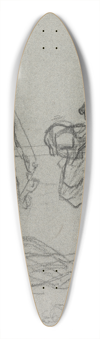 Thomas Couture - Duel after the Masked Ball (recto) 39.3 inch art pintail longboard deck