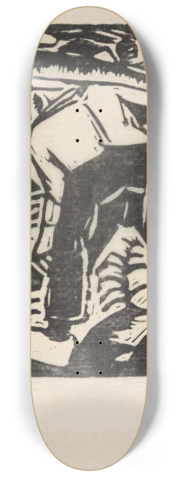 Gustave De Smet - The Peasant 8.25 inch art skate deck