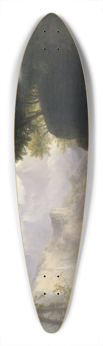 Thomas Doughty - Fanciful Landscape 39.3 inch art pintail longboard deck