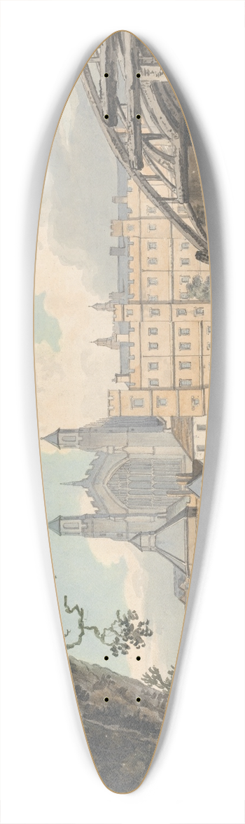 Thomas Girtin - Eton College from Datchet Road 39.3 inch art pintail longboard deck