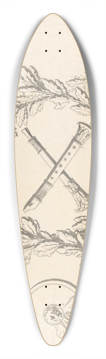 Thomas Hardwick - Design for a Frieze Ornamented with Musical Instruments 39.3 inch art pintail longboard deck