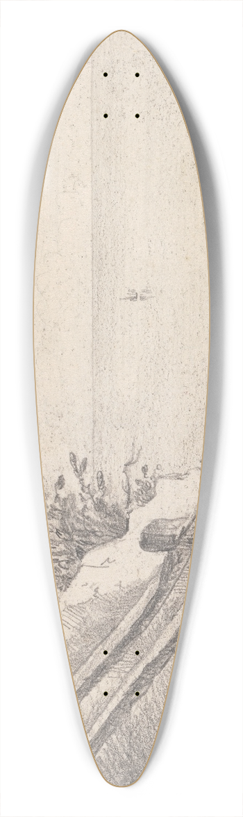 Thomas Hastings - Ascending the East Cliff, Hastings 39.3 inch art pintail longboard deck