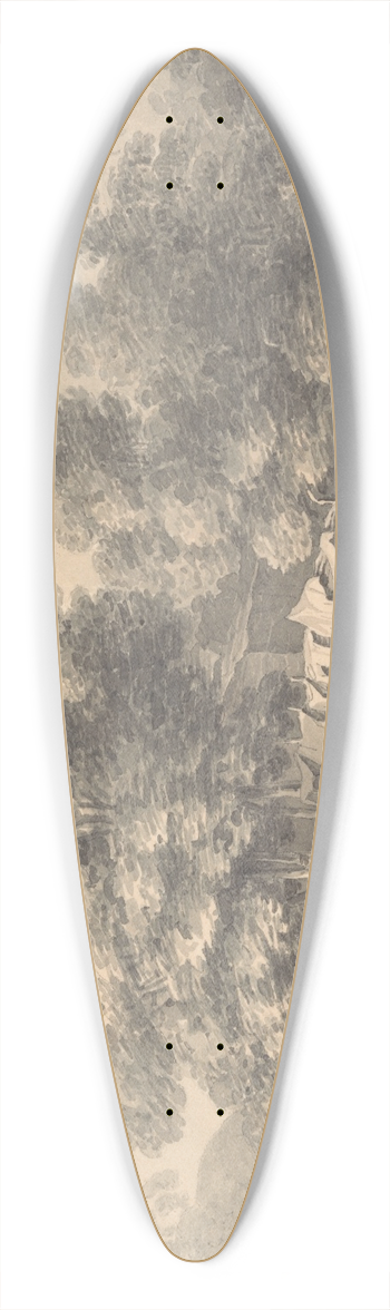 Thomas Hearne - A Rustic Scene 39.3 inch art pintail longboard deck