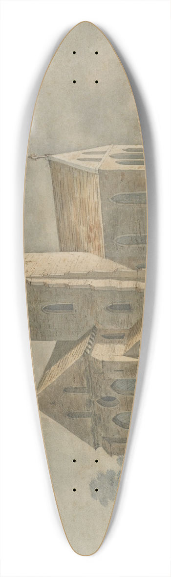 Thomas Hearne - Country Church 39.3 inch art pintail longboard deck