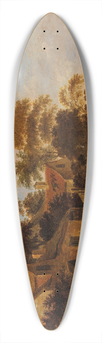 Thomas Heeremans - Travellers resting outside a tavern 39.3 inch art pintail longboard deck