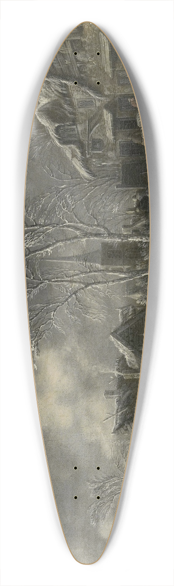 Thomas Heeremans - Winter Scene 39.3 inch art pintail longboard deck