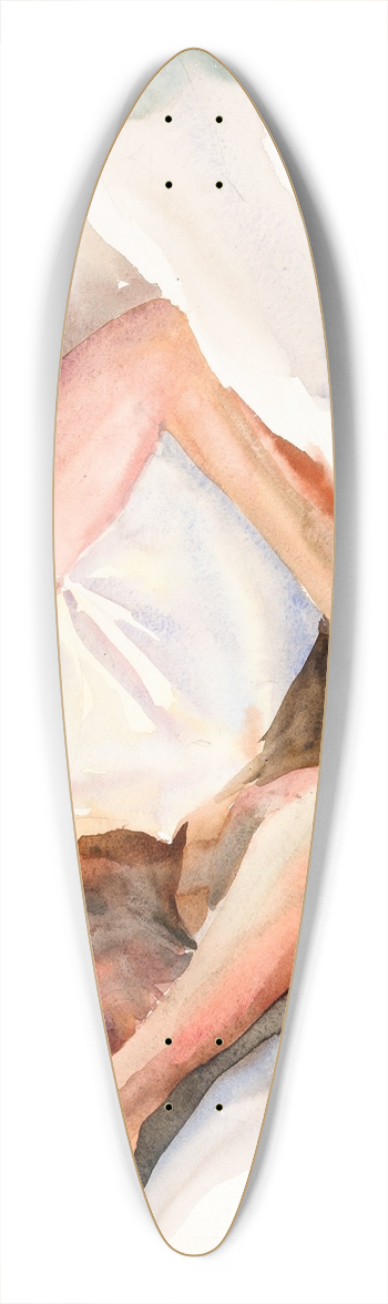 Thomas La Farge - Portrait Study 39.3 inch art pintail longboard deck