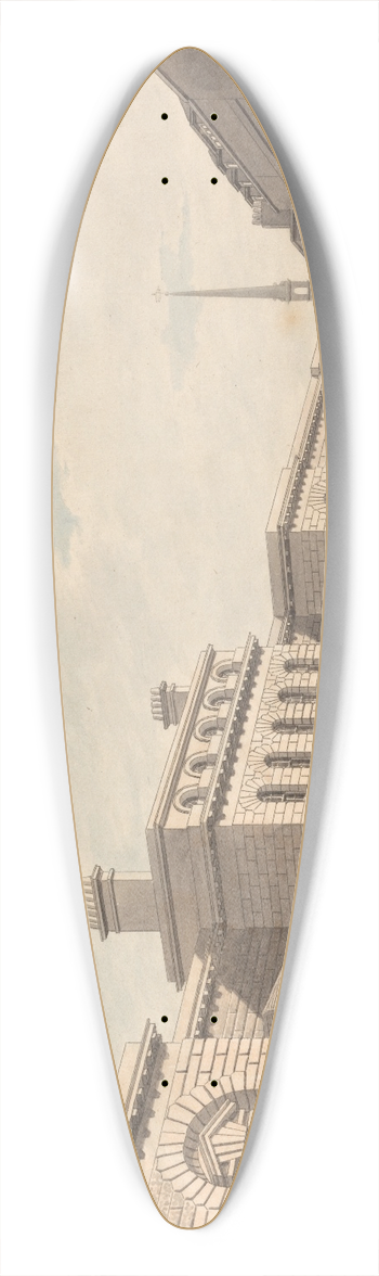 Thomas Malton the Younger - Newgate 39.3 inch art pintail longboard deck