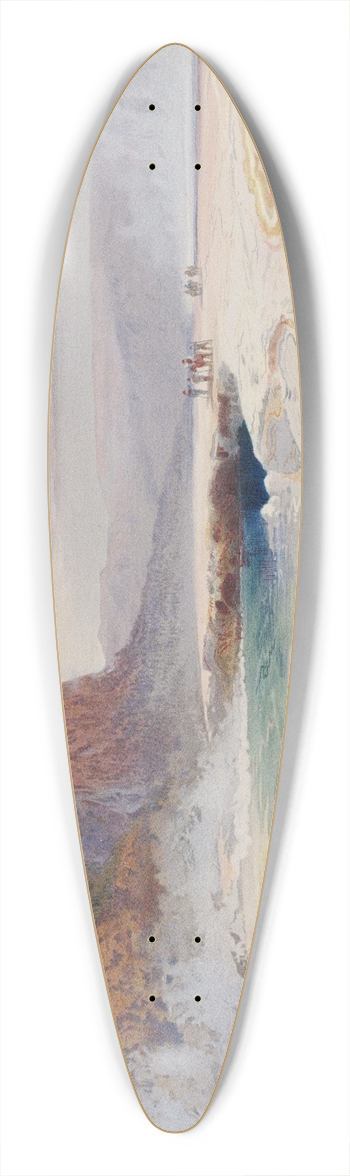 Thomas Moran - The Great Blue Spring of the Lower Geyser Basin, Yellowstone 39.3 inch art pintail longboard deck
