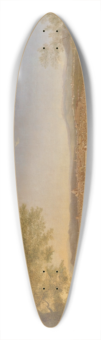 Thomas Patch - A Panoramic View of Florence from Bellosguardo 39.3 inch art pintail longboard deck