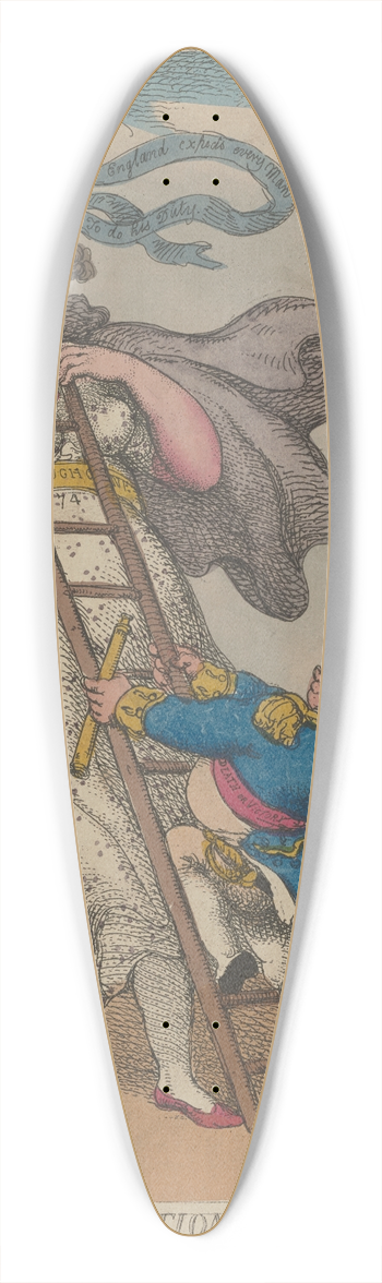 Thomas Rowlandson - Accomodation ladder 39.3 inch art pintail longboard deck