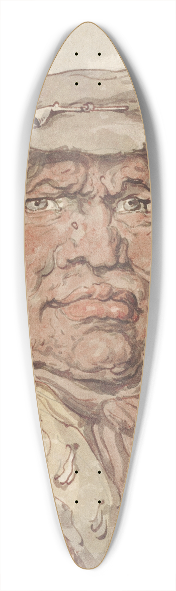 Thomas Rowlandson - A Soldiers Widow 39.3 inch art pintail longboard deck