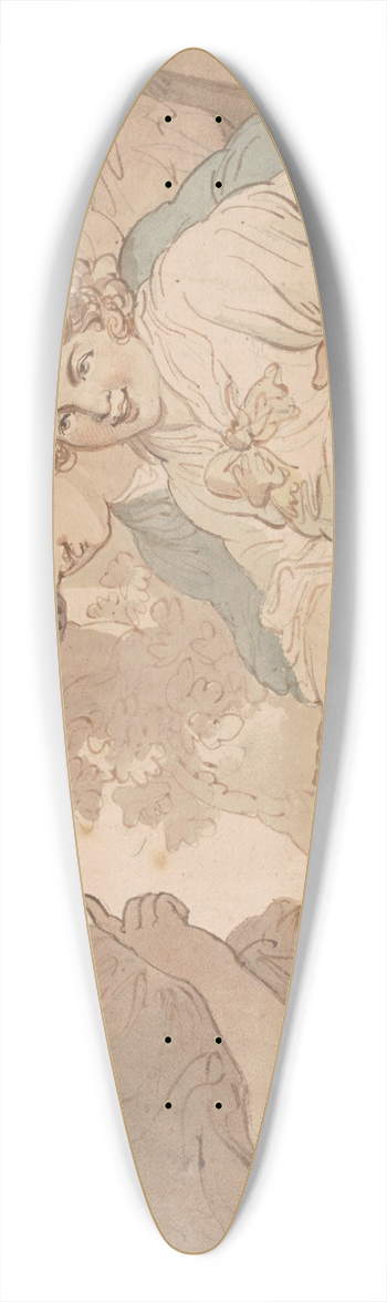 Thomas Rowlandson - The fortune teller 39.3 inch art pintail longboard deck