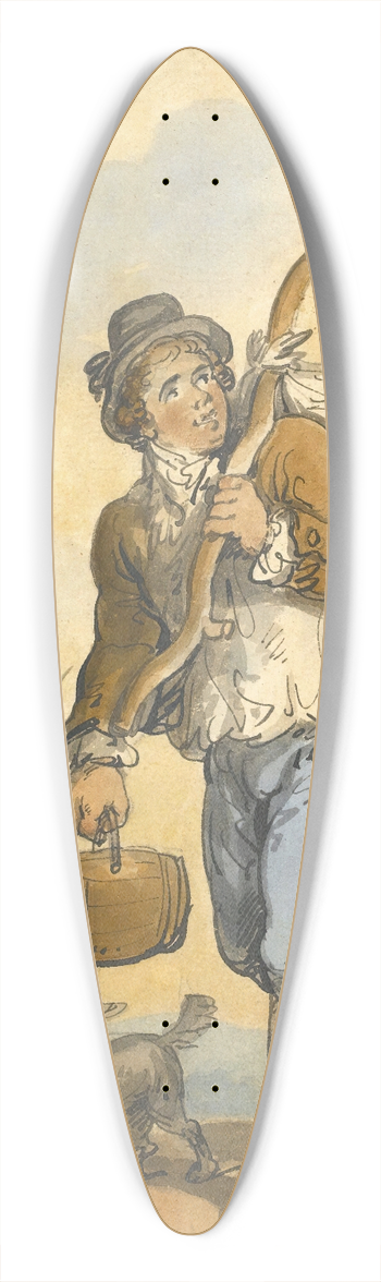 Thomas Rowlandson - The Haymaker 39.3 inch art pintail longboard deck