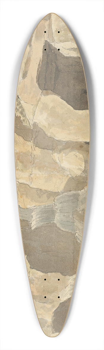 Thomas Sandby - Design for Rock-work and Cascades at Virginia Water, Windsor Great Park 39.3 inch art pintail longboard deck