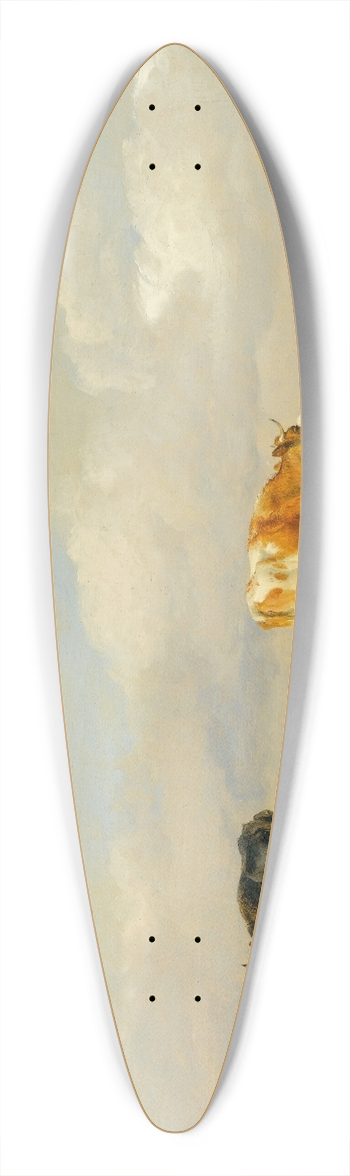 Thomas Sidney Cooper - Cattle In A Kent Meadow 39.3 inch art pintail longboard deck