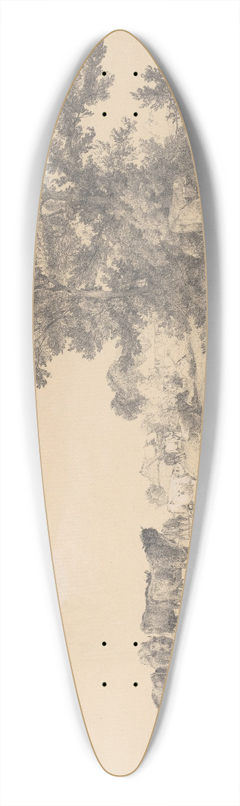 Thomas Sidney Cooper - Landscape with Cows 39.3 inch art pintail longboard deck