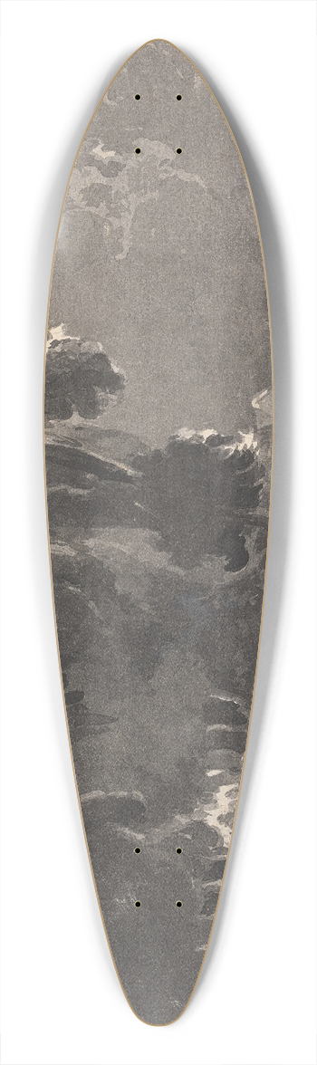 Thomas Sully - Landscape with Figures in Field 39.3 inch art pintail longboard deck