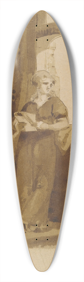 Thomas Sully - Woman at a Window (from Sketchbook) 39.3 inch art pintail longboard deck