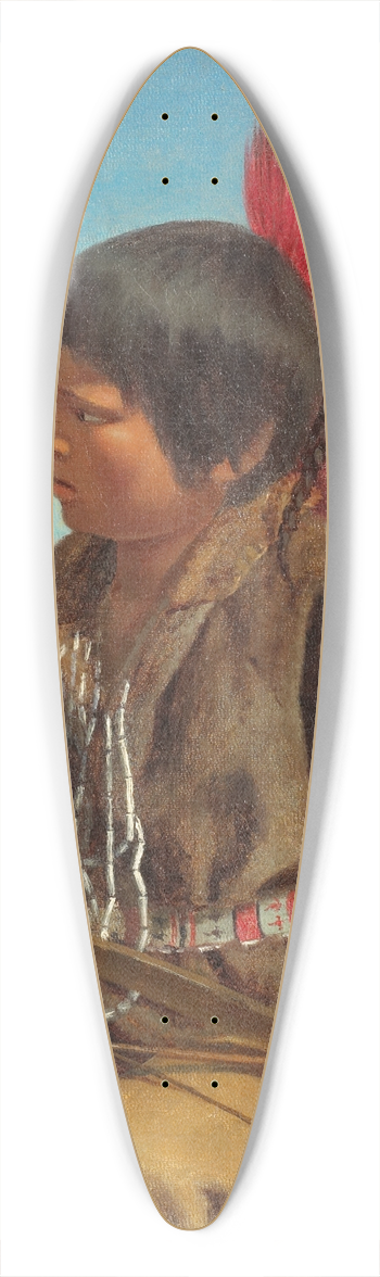 Thomas Waterman Wood - Indian Boy at Fort Snelling 39.3 inch art pintail longboard deck