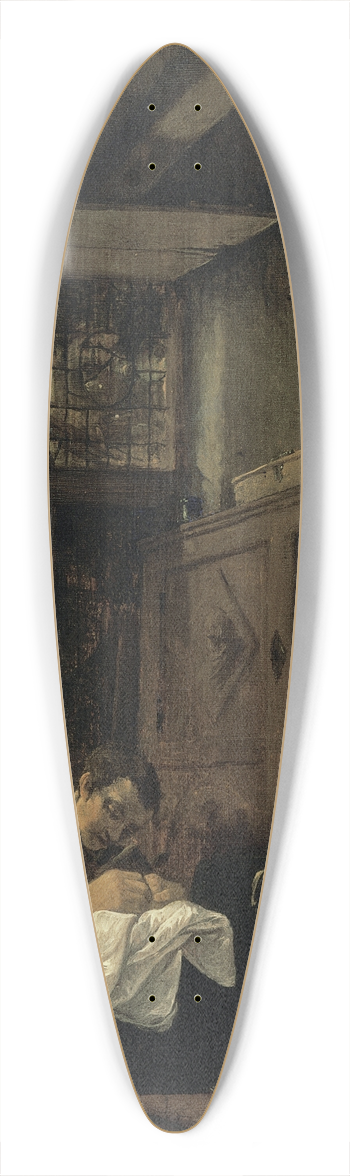 Thomas Wijck - Woman at Her Sewing Table 39.3 inch art pintail longboard deck