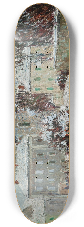 Gustave Loiseau - a neige  Auvers-sur-Oise 8.25 inch art skate deck