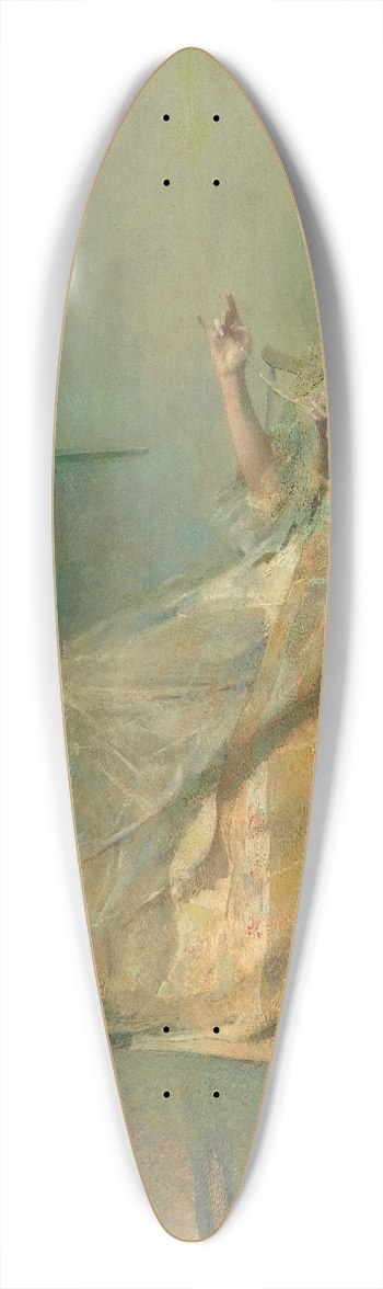 Thomas Wilmer Dewing - The Necklace 39.3 inch art pintail longboard deck