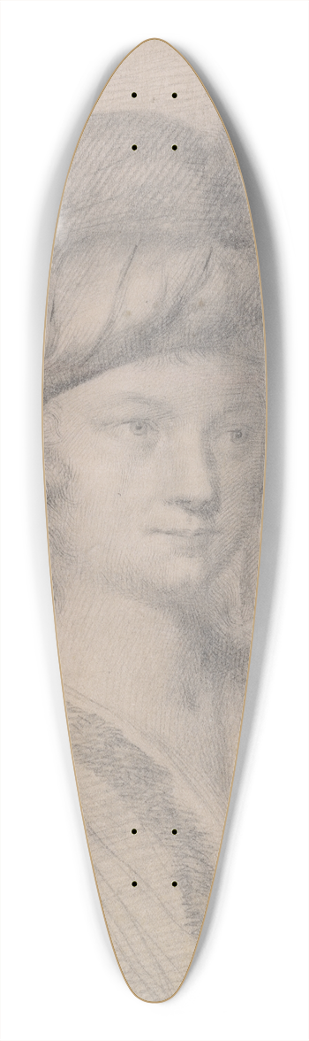 Thomas Worlidge - Young Man in a Feather Hat 39.3 inch art pintail longboard deck