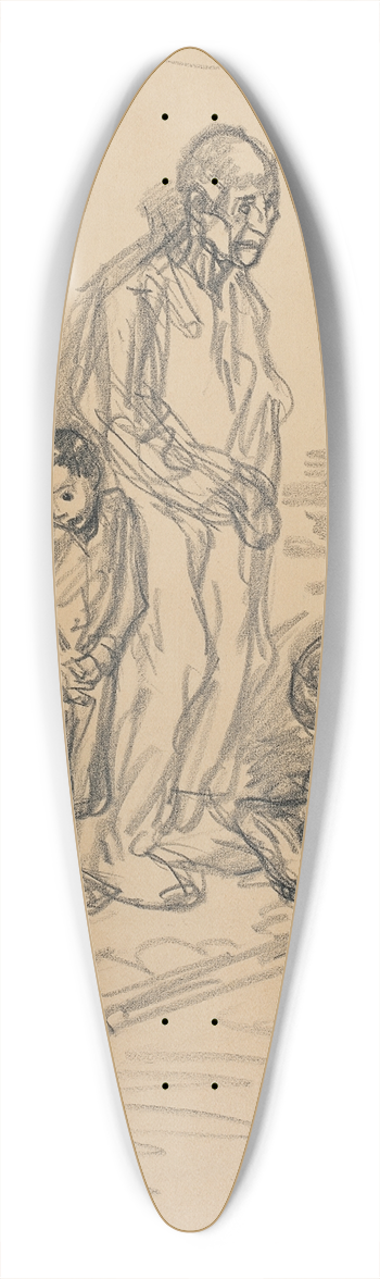 Thophile Alexandre Steinlen - The Hostages 39.3 inch art pintail longboard deck