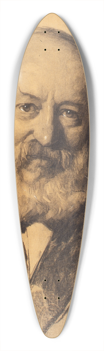 Thrse Schwartze - Portret van Michael de Goeje 39.3 inch art pintail longboard deck