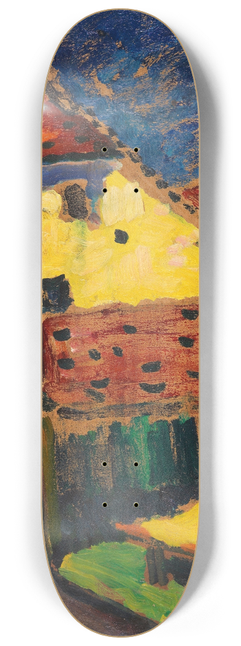 Alexej von Jawlensky - Gelbe Huser 8.25 inch art skate deck