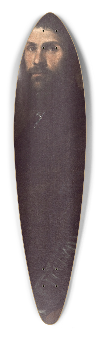 Titian - Man Holding a Flute 39.3 inch art pintail longboard deck